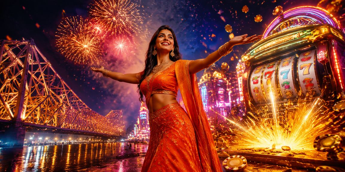 Neon themed slot game on mobile device in Kolkata